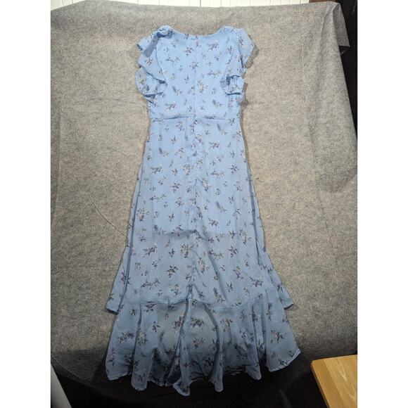 Altar'd State Florentina Blue Floral High Low Special Occasion Dress Medium - Picture 6 of 7